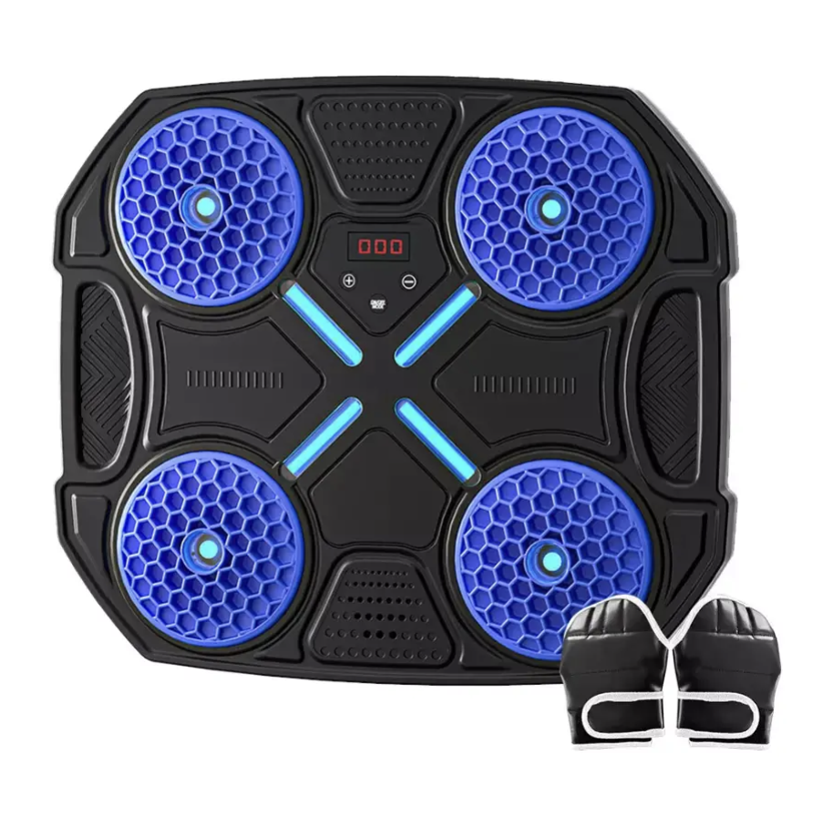 Боксерська мішень настінна з підсвічуванням, музикою, блютузом і рукавичками (Е500270)