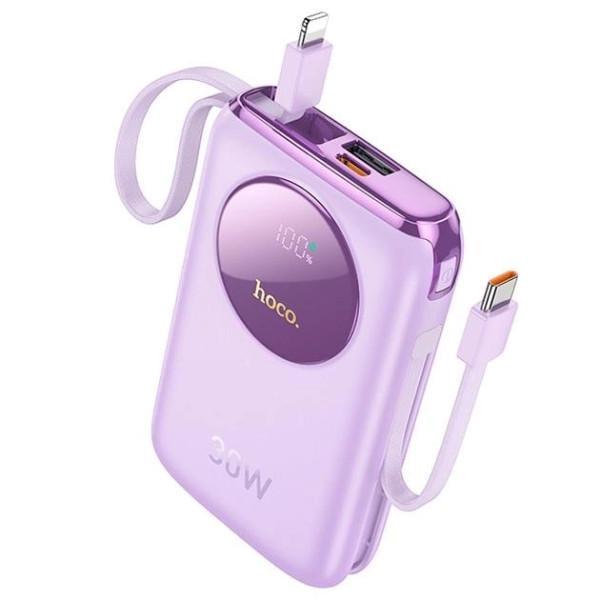 Повербанк Hoco Q19 10 000 mAh 30W с поддержкой быстрой зарядки Пурпурный (21-3-30000)