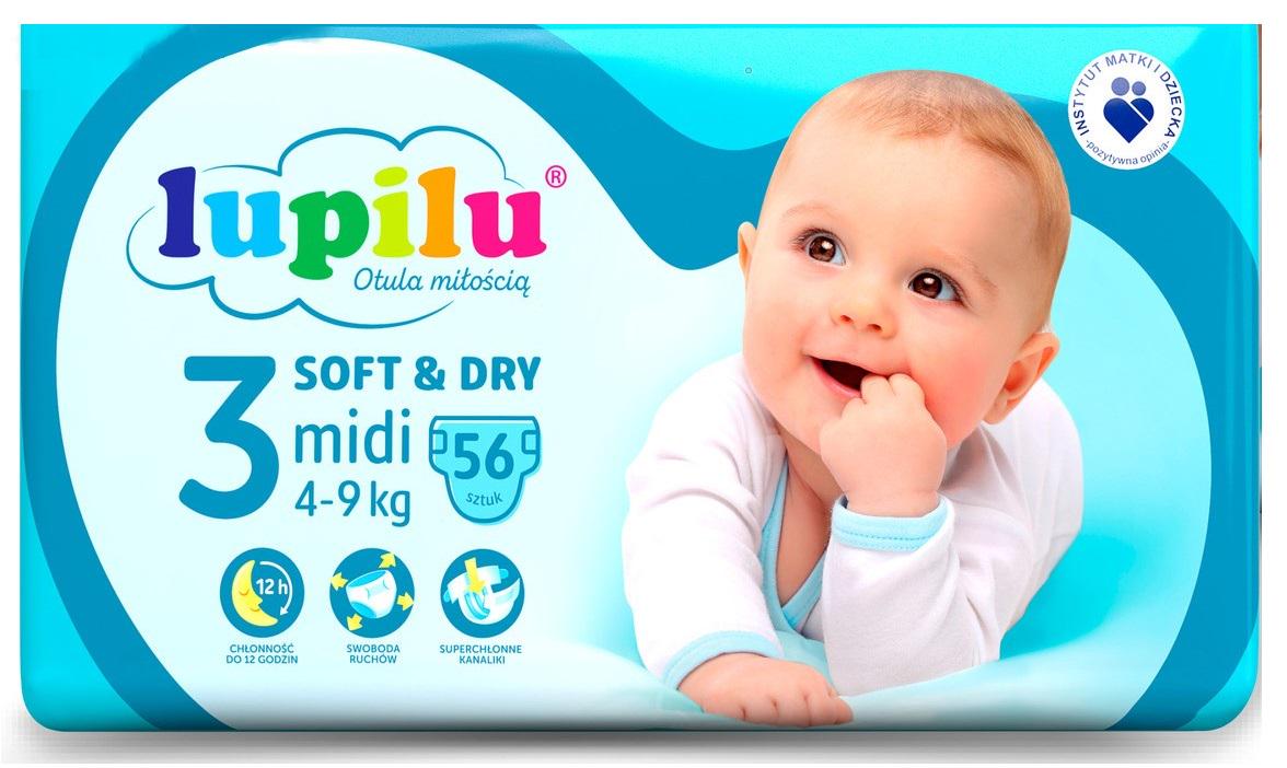 Підгузки Lupilu Soft&Dry 3 4-9 кг 56 шт. - фото 1