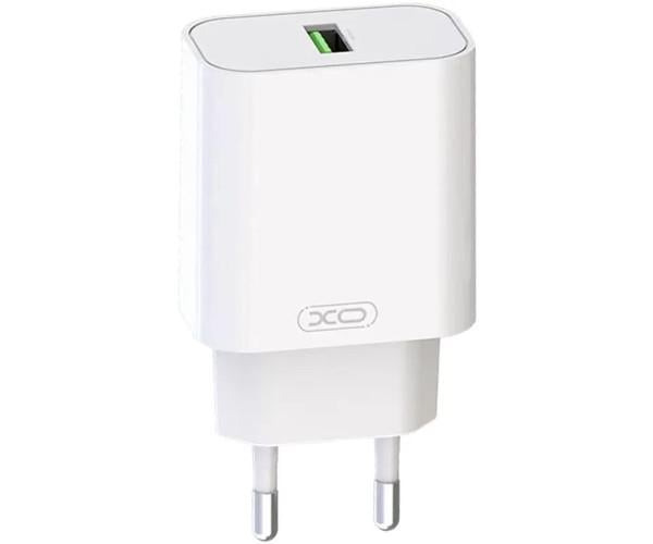 Пристрій мережевий зарядний Xo L103 QC3.0 1USB/3A/USB/Lightning White