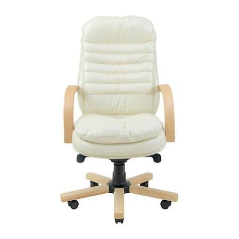 Крісло офісне комп'ютерне Valencia VIP Wood M3 MultiBlock натуральна шкіра Lux Білий - фото 1 Крісло офісне комп'ютерне Valencia VIP Wood M3 MultiBlock натуральна шкіра Lux Білий - фото 1