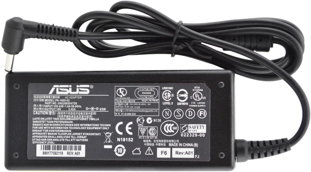 Блок живлення RIAS для ноутбука Asus 19 V 3,42 A 65 W 4,0x1,35 мм з кабелем живлення (3_00072) - фото 1