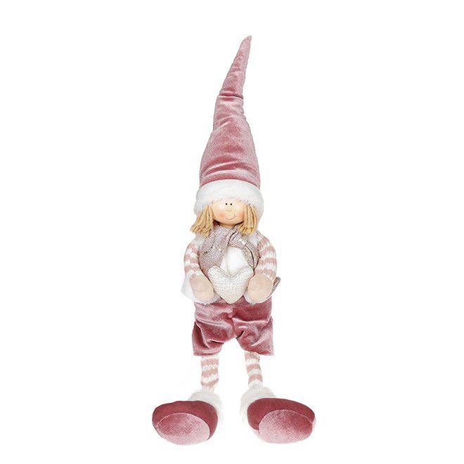 Фигурка мягкая новогодняя Flora Сидячий Мальчик 60 см (11924)