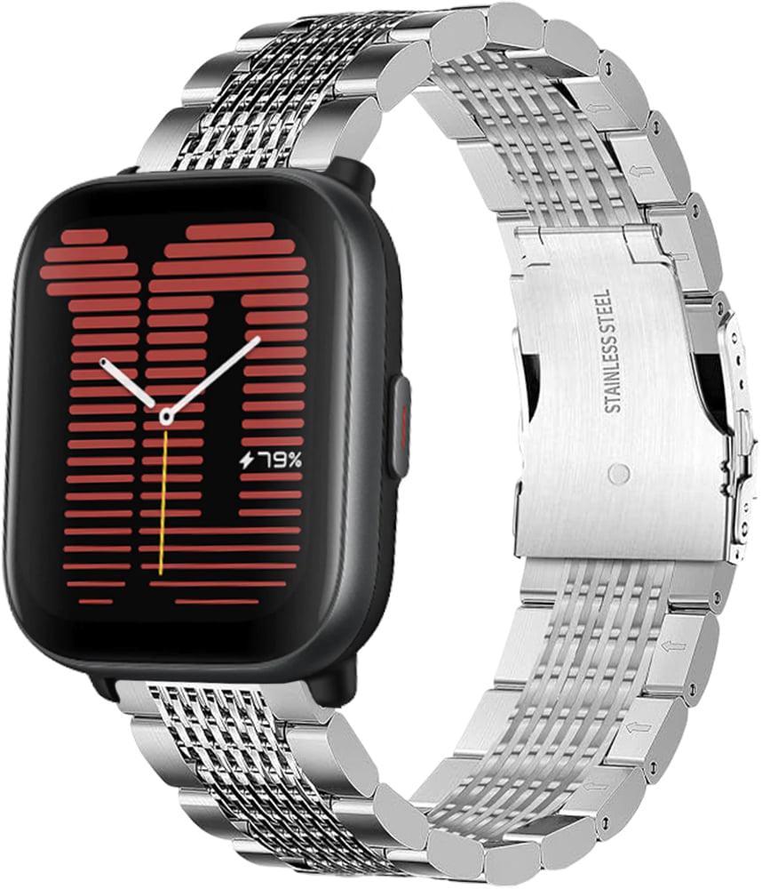 Ремінець металевий Gripix для Amazfit Active Silver (41734-59)