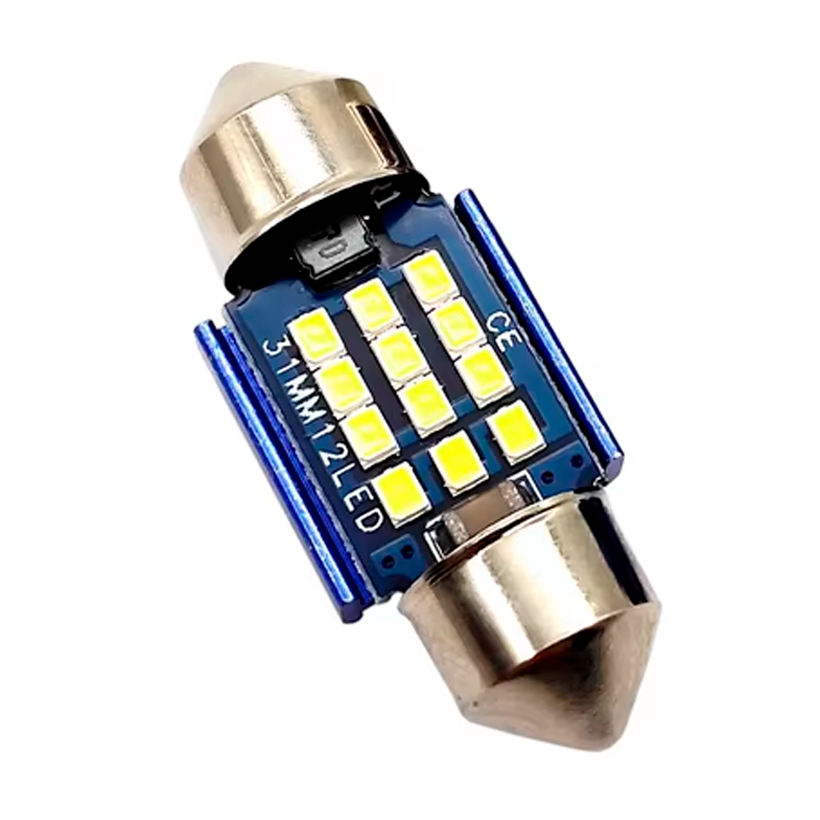 Автолампа Festoon C5W 2016х12 smd с обманкой 31 мм и белым светом 9-24V (2692650664)