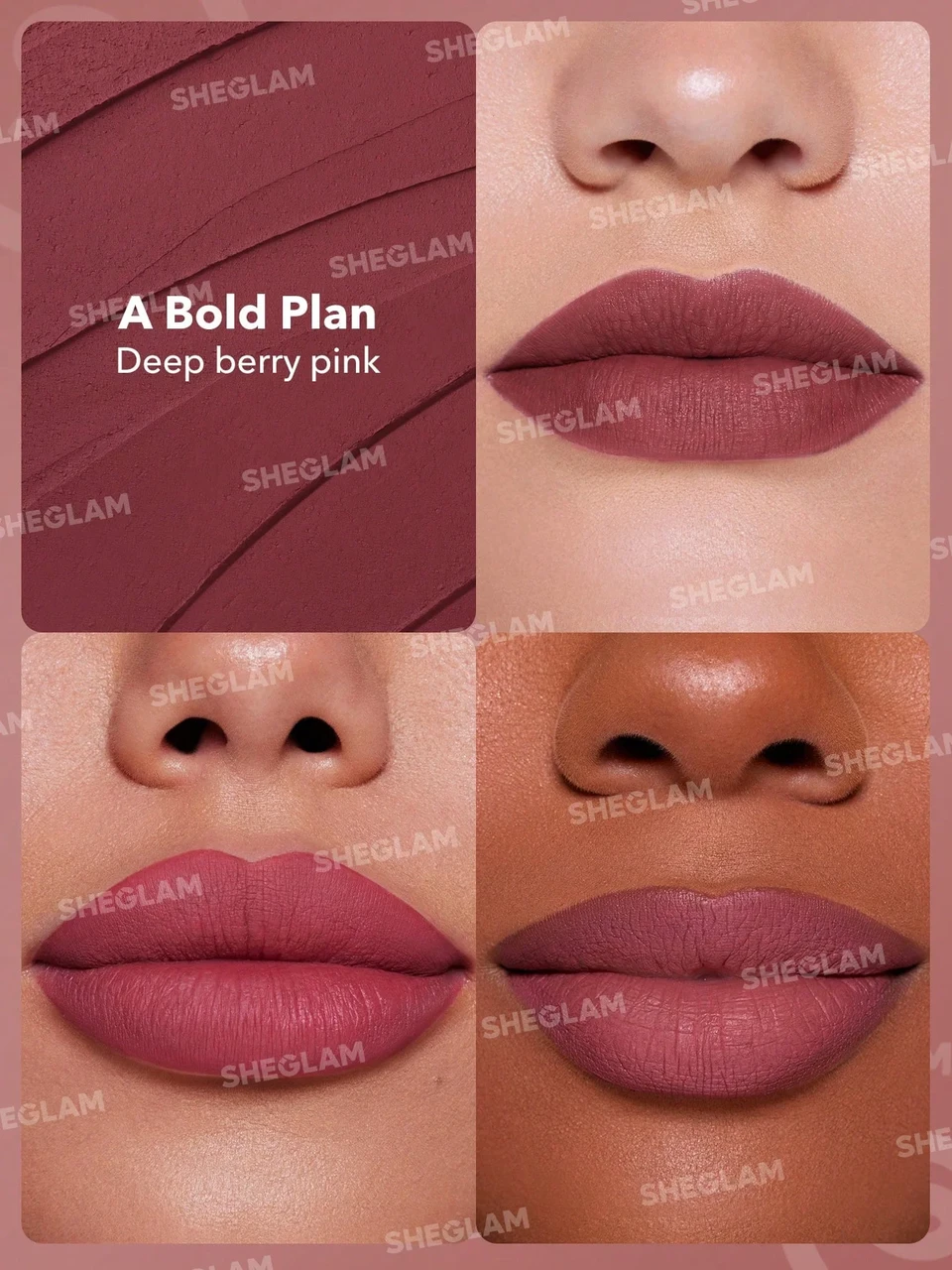 Помада губная Dynamatte SHEGLAM Boom Long-lasting Matte Lipstick-A Bold Plan - фото 2