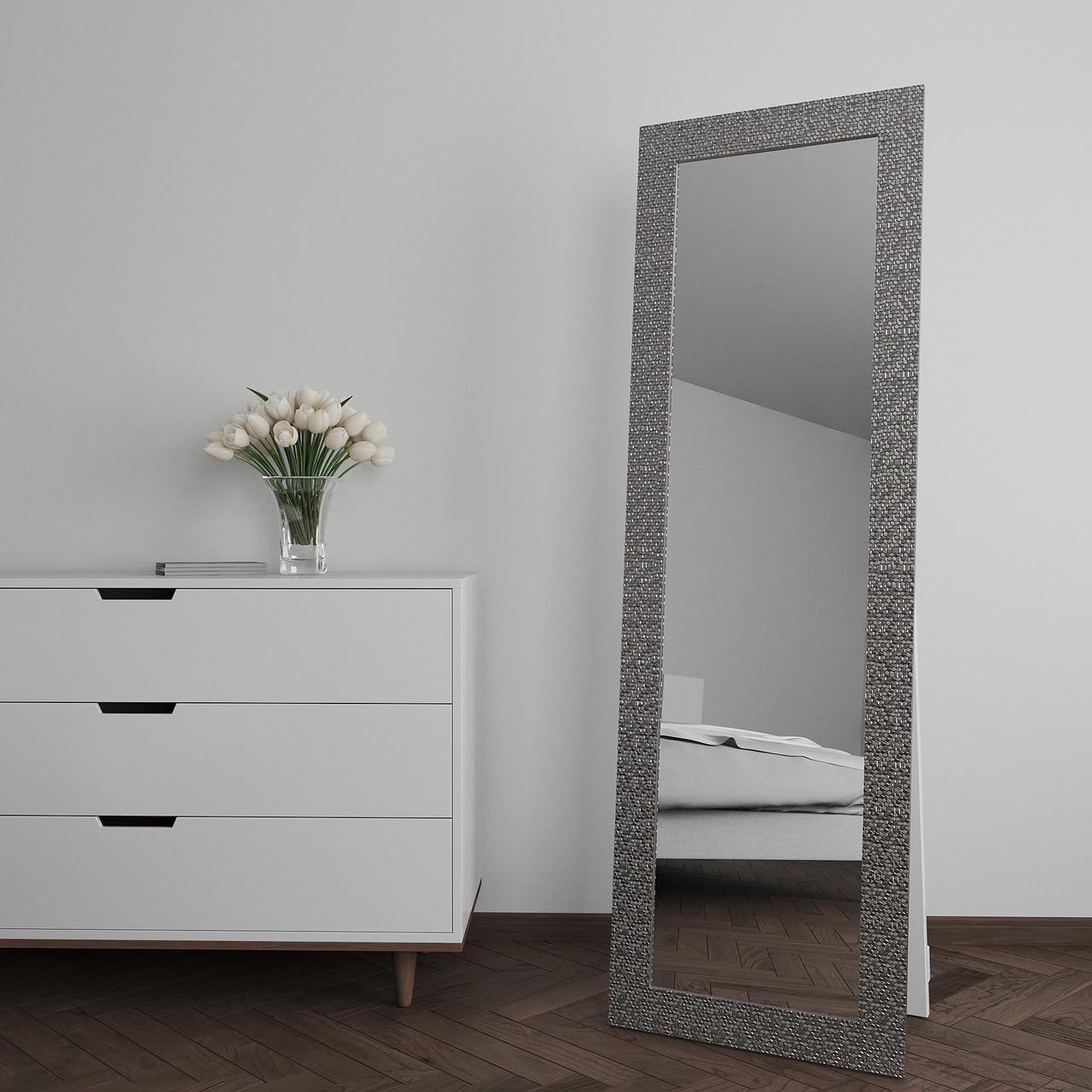 Зеркало напольное Black Mirror 176х56 Серебро (8518А-420)