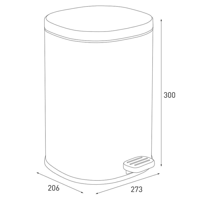Мусорное ведро Zerix Prime-TC0105 с плавным закрытием овальное 5 л Черный (ZX5902) - фото 8 Мусорное ведро Zerix Prime-TC0105 с плавным закрытием овальное 5 л Черный (ZX5902) - фото 8