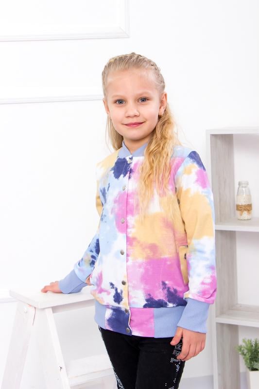 Бомбер для девочки Носи свое Облака подростковый 122 см Голубой (6029-055-5-1-v3)