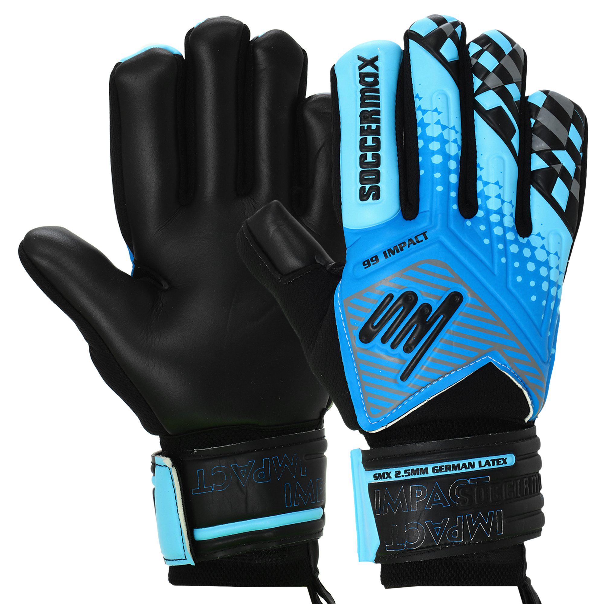 Воротарські рукавички SOCCERMAX GK-4317 р. 9 Синій/Блакитний - фото 1