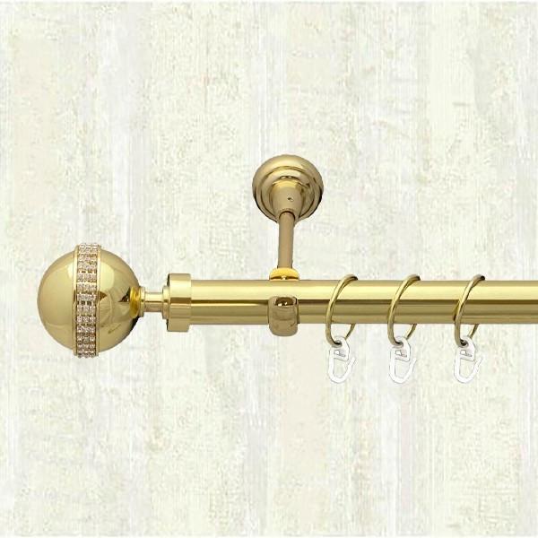 Карниз для штор Orvit Авея однорядный 25 мм открытый 160 см Золотой (000-6435)