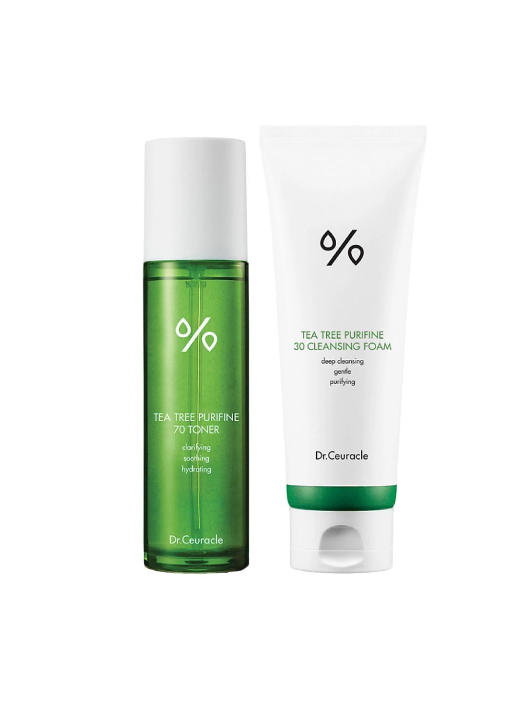 Набір засобів для обличчя з чайним деревом Dr.Ceuracle Tea Tree Purifine Duo Set toner & foam (8806133615744)