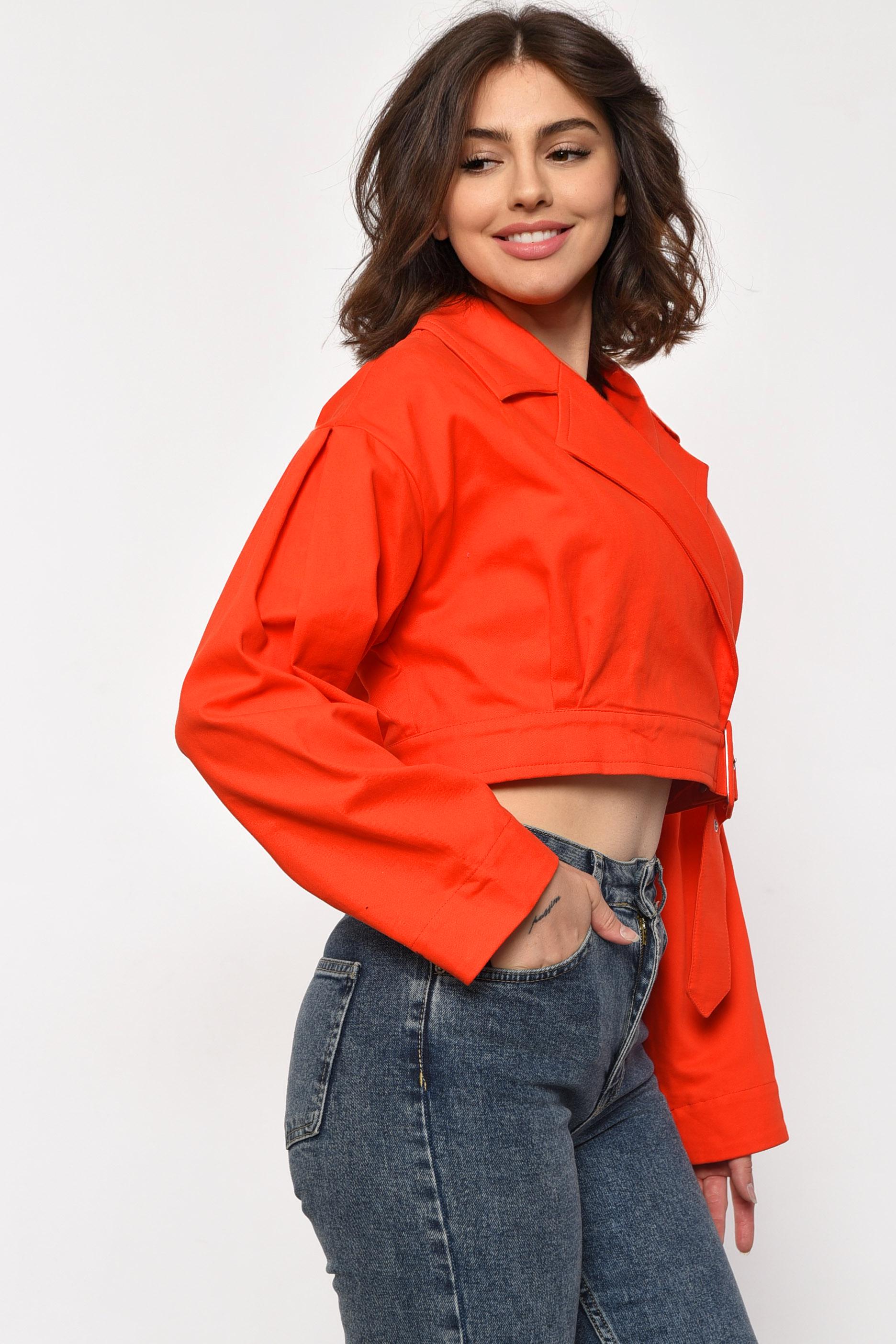 Піджак жіночий р. 46 Кораловий (184394) - фото 2 Піджак жіночий р. 46 Кораловий (184394) - фото 2