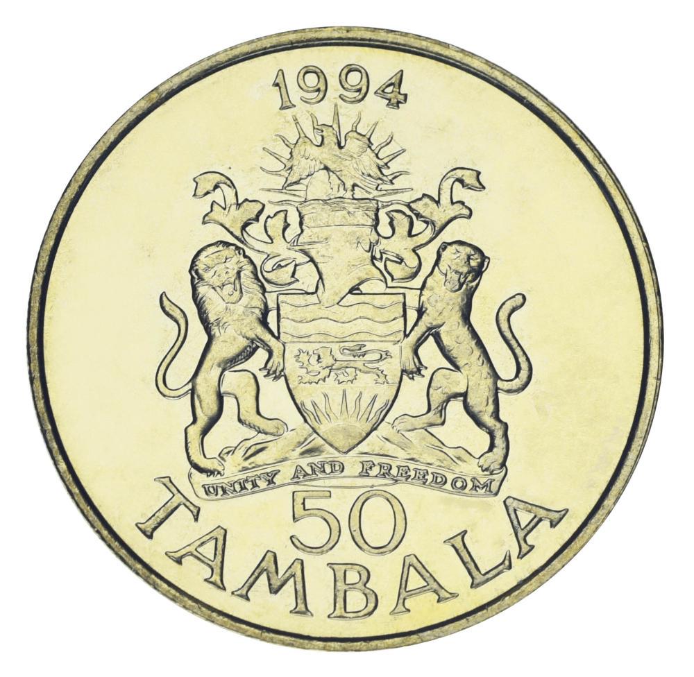 Коллекционная монета Малави 50 тамбала 1994 года AU-UNC (М24192)