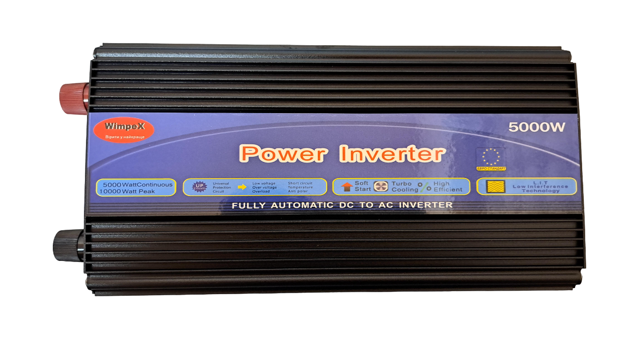 Преобразователь напряжения WIMPEX 12-220V 5000W с плавным пуском - фото 1 Преобразователь напряжения WIMPEX 12-220V 5000W с плавным пуском - фото 1