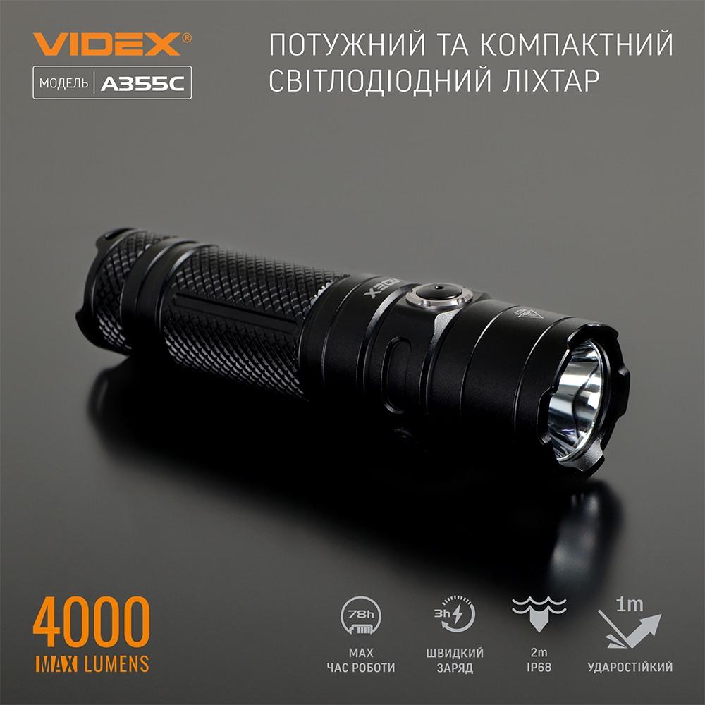 Портативный фонарь Videx VLF-A355C 4000Lm 5000K (103526) - фото 5