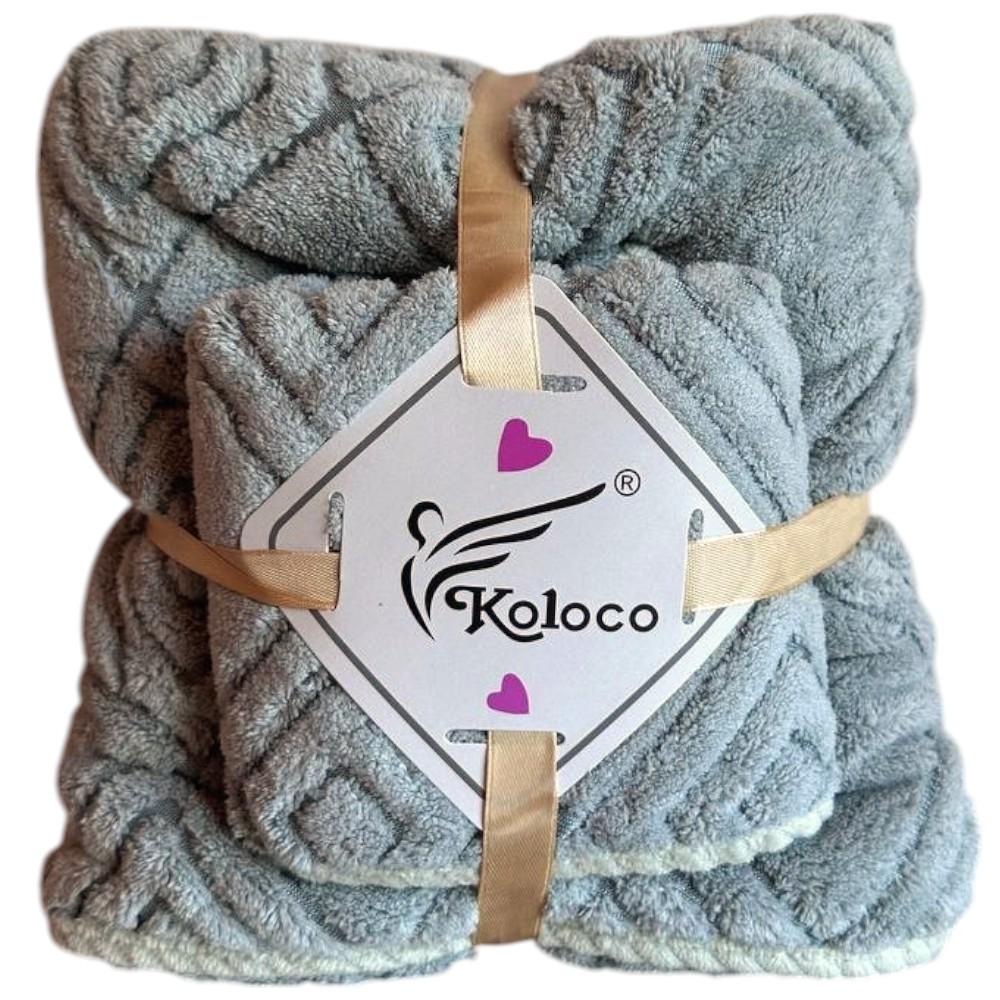 Набор полотенец Koloco микрофибра 70х140/35х75 см Бирюзовый (41068)