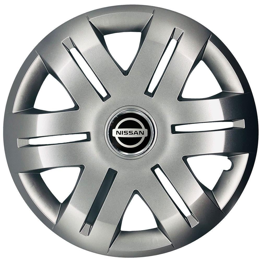 Колпаки SJS R16 с логотипом Nissan 406 4 шт. Серебристый (2654561722)