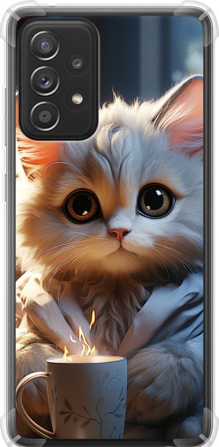 Чехол на Samsung Galaxy A52s 5G A528B White cat (5646sp-2583-42517)