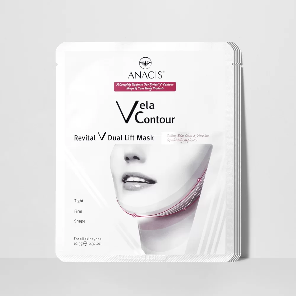 Набір масок для підтяжки овалу обличчя Anacis Vela Contour Dual Lift Mask 10 г / 5 шт (29170105) - фото 2