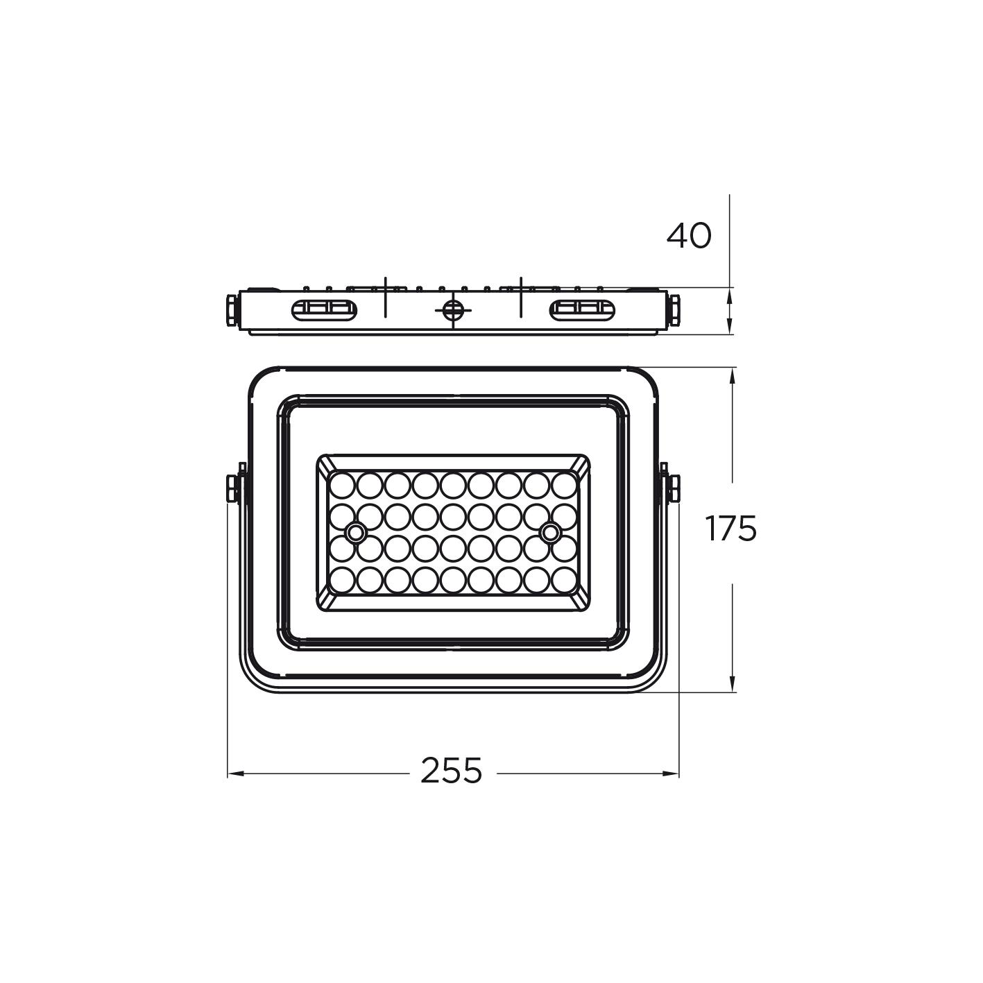 Прожектор Eurolamp LED-FL-50/65 50W 220V 5000lm 6500K IP65 255х175х40 мм Black (4262380662278) - фото 2