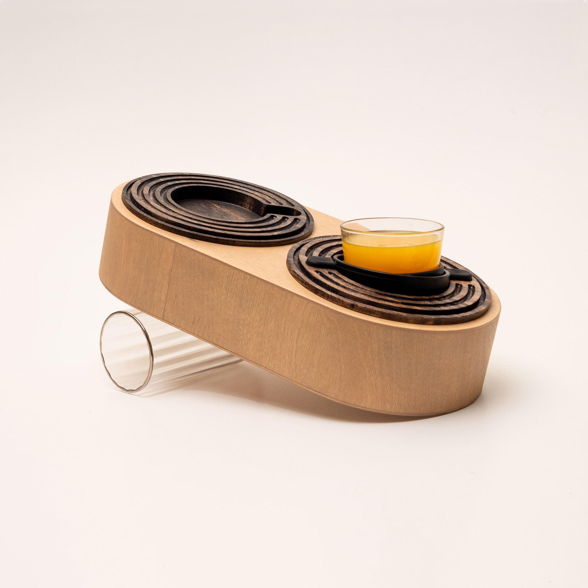 Підставка балансуюча Spillno Oval під келих/пляшку/банку з двосторонньою підставкою для чашки або тарілки (80002) - фото 3