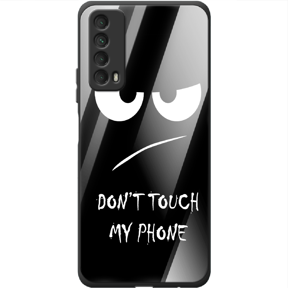 Чехол Boxface Huawei P Smart 2021 Don't Touch my Phone Черный силикон со стеклом (41133-up535-41802)