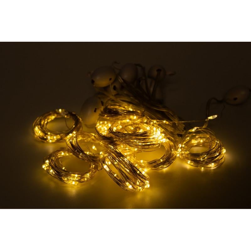 Гирлянда занавес 3x3 м 300LED 8 режимов теплый белый USB IP20 (720964) - фото 1