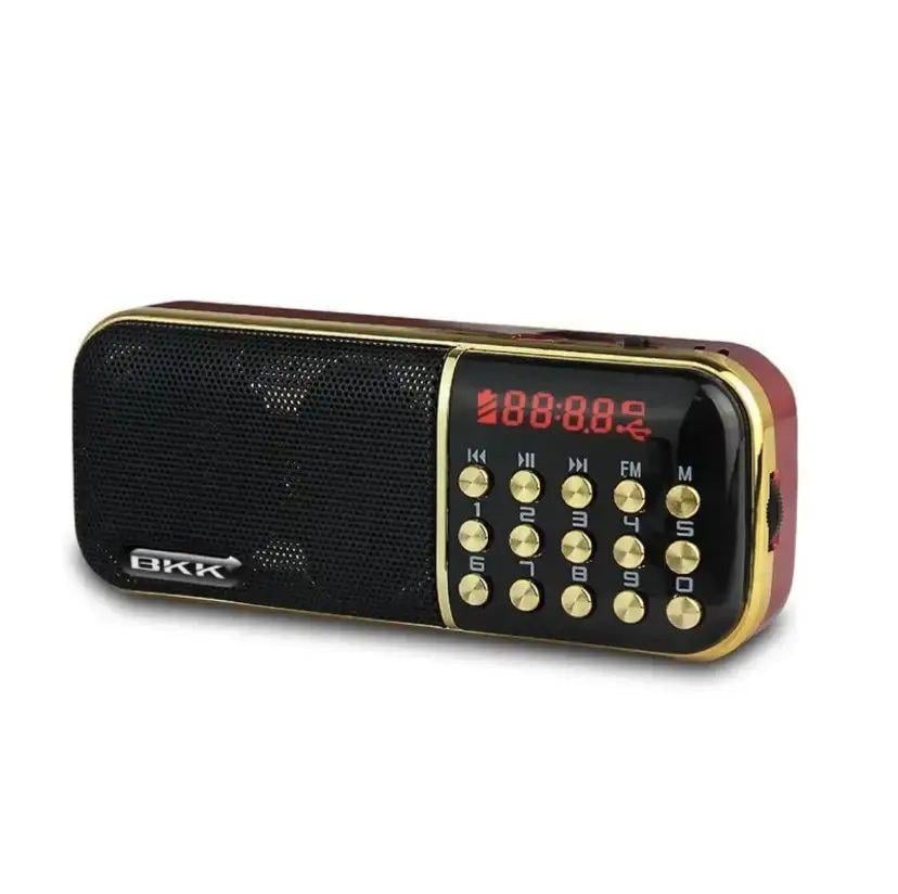 Радіоприймач BKK B851SS/8209 USB/MP3 акумуляторний від мережі Червоний (25035)