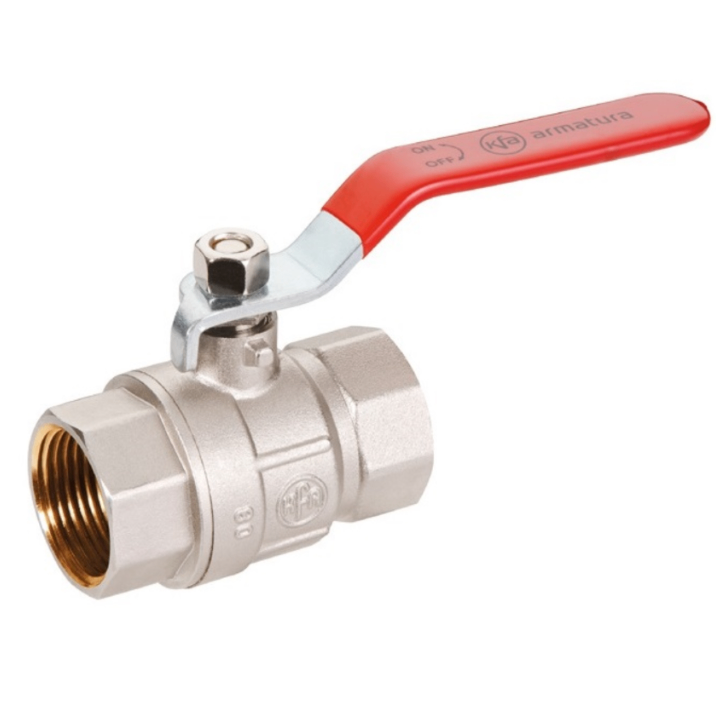 Кран шаровой KFA Armatura 3/4" ВВ прямой латунь (700-110-20)
