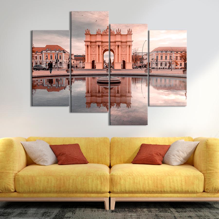 Картина город Знаменитые Бранденбургские ворота 149x106 см (A609-4)