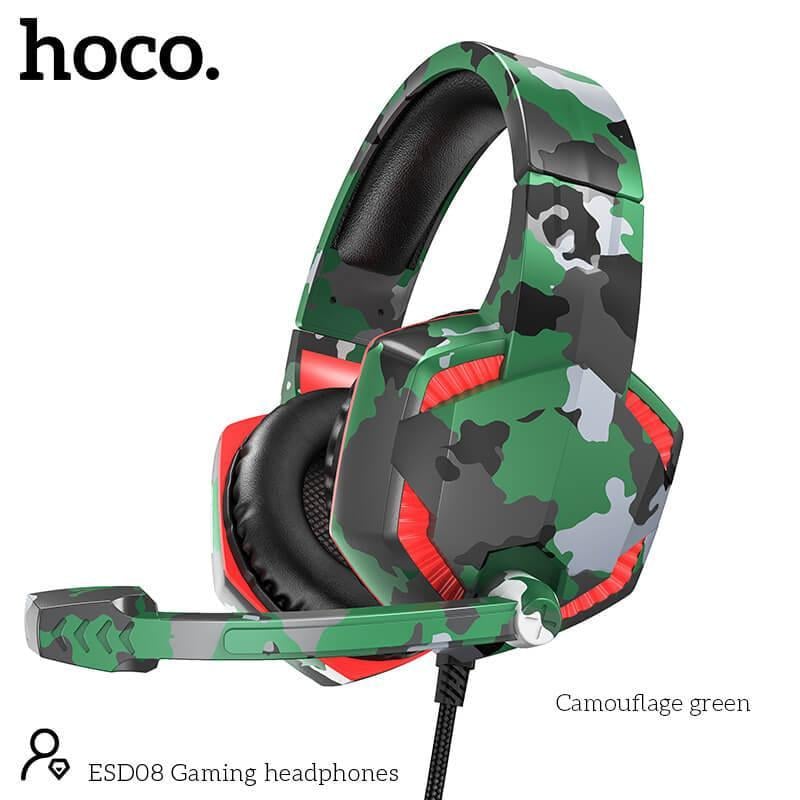 Навушники ігрові дротові Hoco ESD08 Gaming Camouflage-Green (2005116416) Навушники ігрові дротові Hoco ESD08 Gaming Camouflage-Green (2005116416)