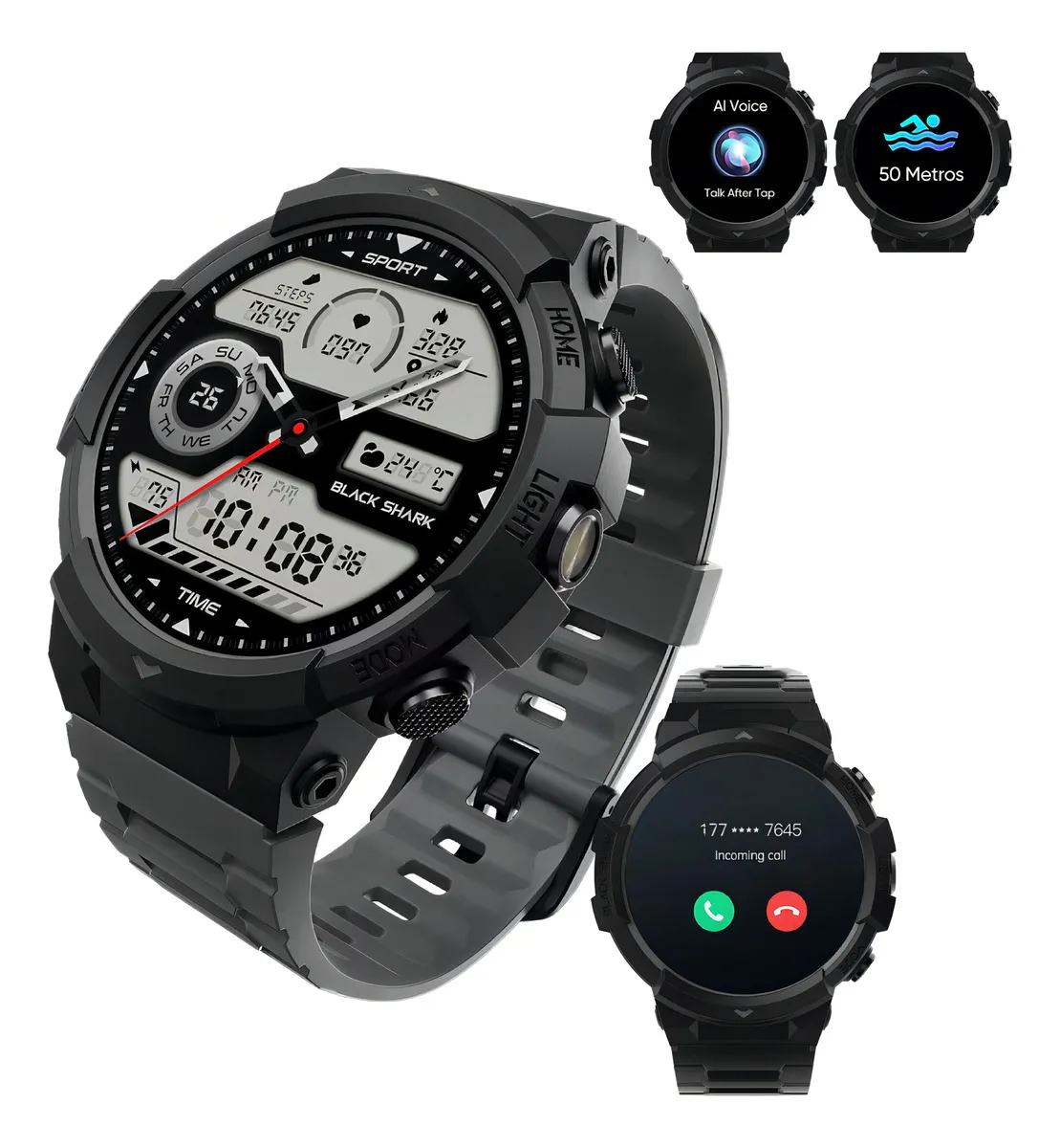 Смарт-часы Black Shark GS3 Sport BS-W2402 Mist Black (1149171) - фото 4 Смарт-часы Black Shark GS3 Sport BS-W2402 Mist Black (1149171) - фото 4