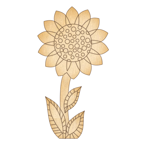 Заготовка из фанеры №117 Цветочек-1 (5555)