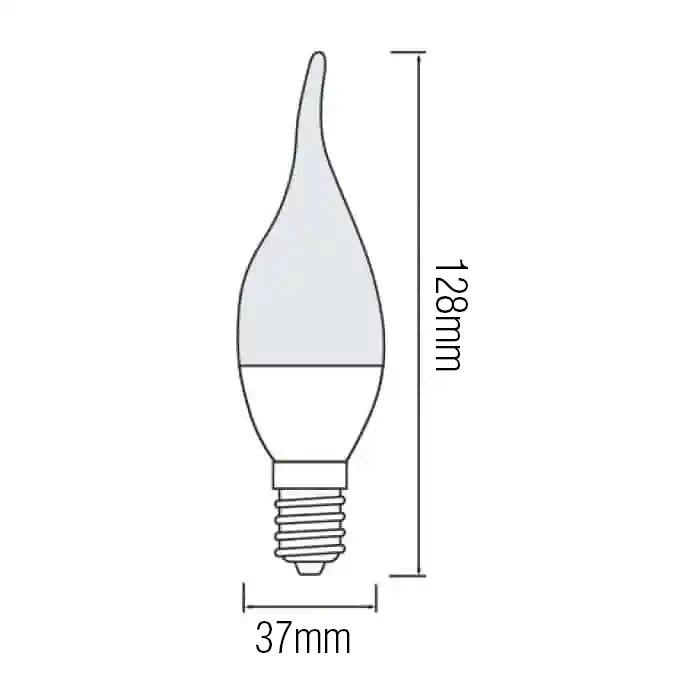 Лампа светодиодная HOROZ ELECTRIC Craft-6 Свеча на ветру 6W E14 6400K - фото 2