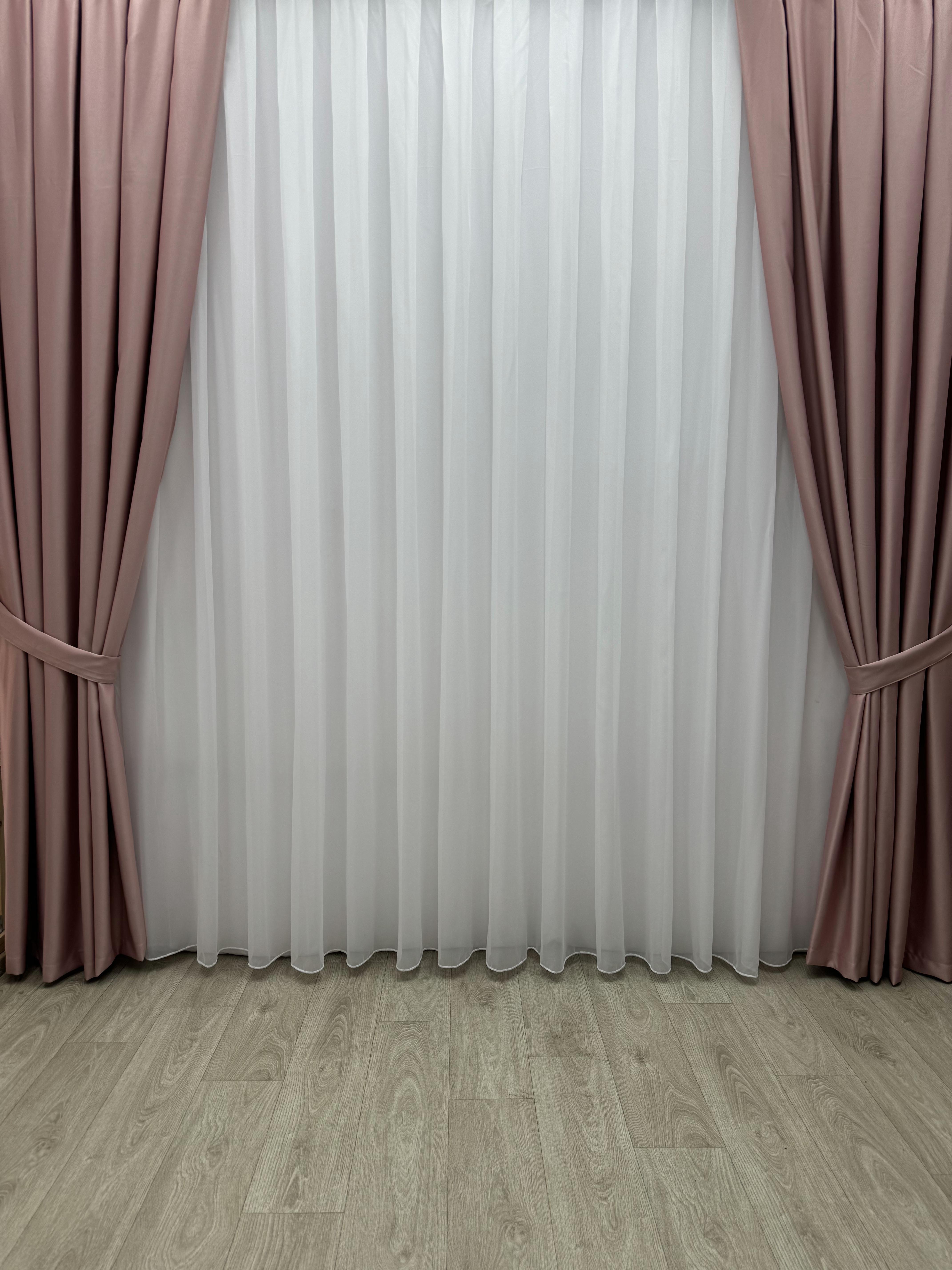 Штора блекаут на тесьме 6 см 150х260 см Нежно-розовый (11882370) - фото 6