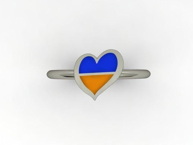 Кольцо из родированного серебра с эмалью SK-0001 р. 14 (1611087679) Кольцо из родированного серебра с эмалью SK-0001 р. 14 (1611087679)