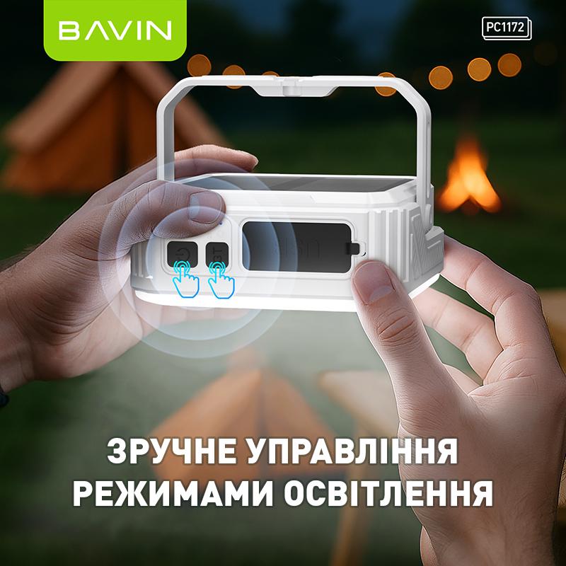 Повербанк BAVIN PC1172 SOLAR Led Lights 10000 mAh White (Y-PC1172 WH) - фото 8