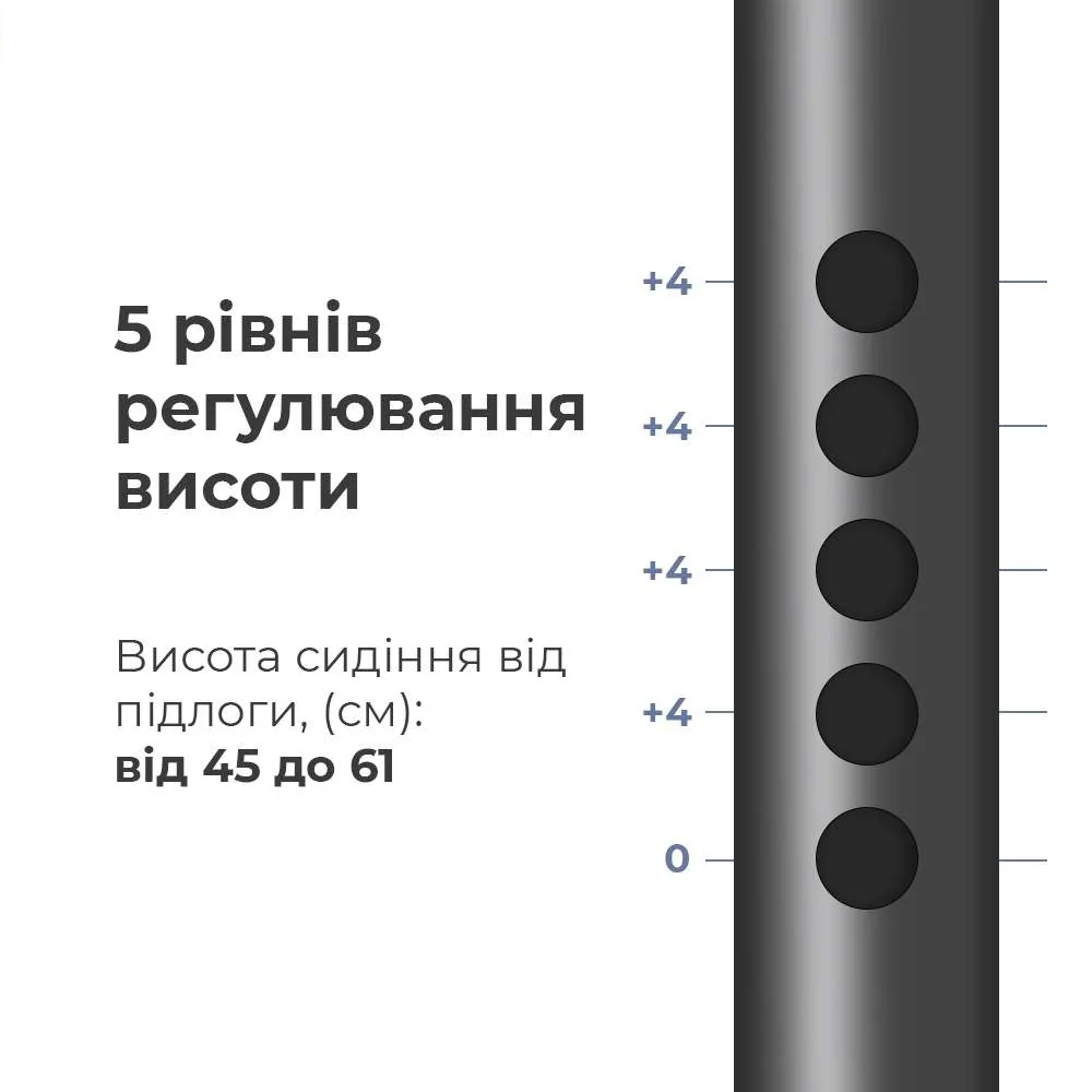 Стілець-туалет OSD-3104 з м'яким сидінням регульований по висоті (8578221) - фото 4