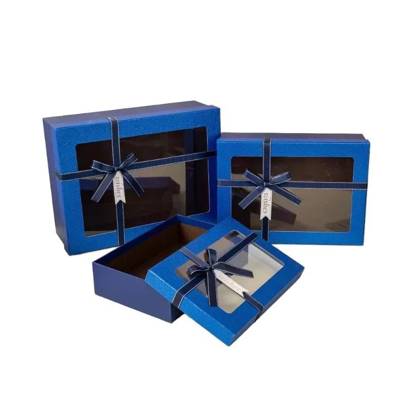 Набор подарочных коробок Stenson R33283R Amazing 23х16х10/21х14х8/19х12х7 см 3 шт. Blue (606733)