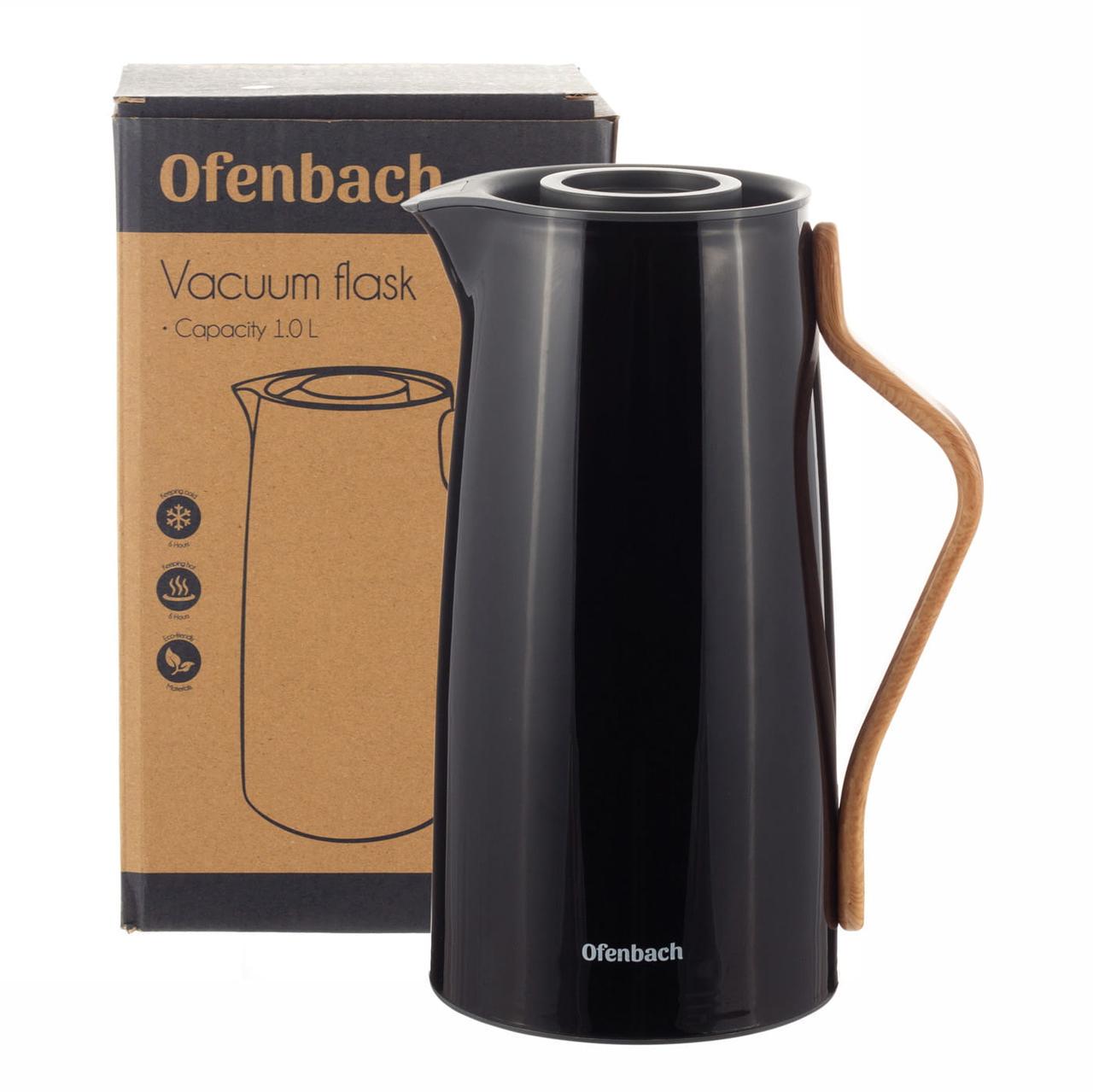 Термос пластиковий Ofenbach зі скляною колбою 1 л - фото 2