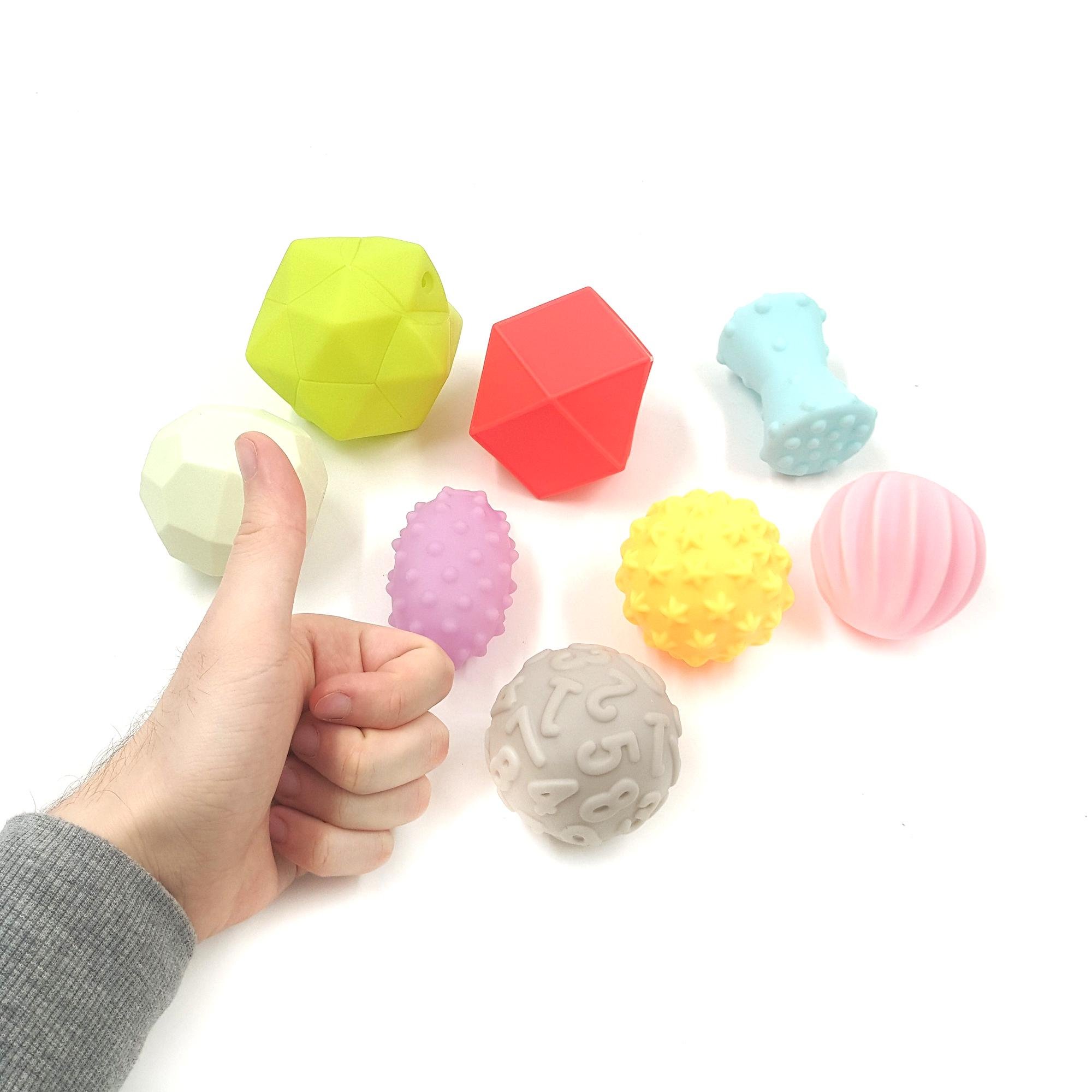 Шарик сенсорный Jia Yue Toys тактильный 9 шт. Разноцветный (125609) - фото 5 Шарик сенсорный Jia Yue Toys тактильный 9 шт. Разноцветный (125609) - фото 5