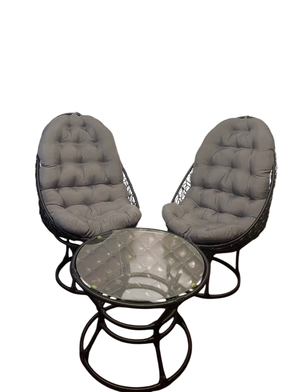 Комплект мебели Сімейний Затишок RALAX из ротанга Темно-серый