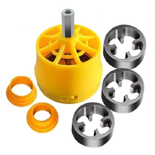 Набір сантехнічний на дриль для нарізки різьби пластикових ППР труб 7 шт. (957087) - фото 4