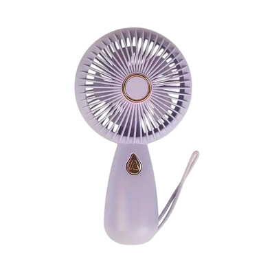 Вентилятор ручной портативный аккумуляторный с подсветкой Фиолетовый (ZB103vi)
