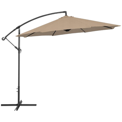 Садовый зонтик King Garden круглый/поворотный/подвесной Ø 300x260 см Бежевый (25550588)