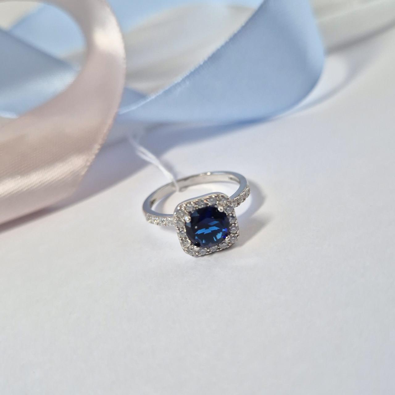 Кільце з синім каменем срібло 925 проби 2,40 г р. 19 (81088с) - фото 4 Кільце з синім каменем срібло 925 проби 2,40 г р. 19 (81088с) - фото 4