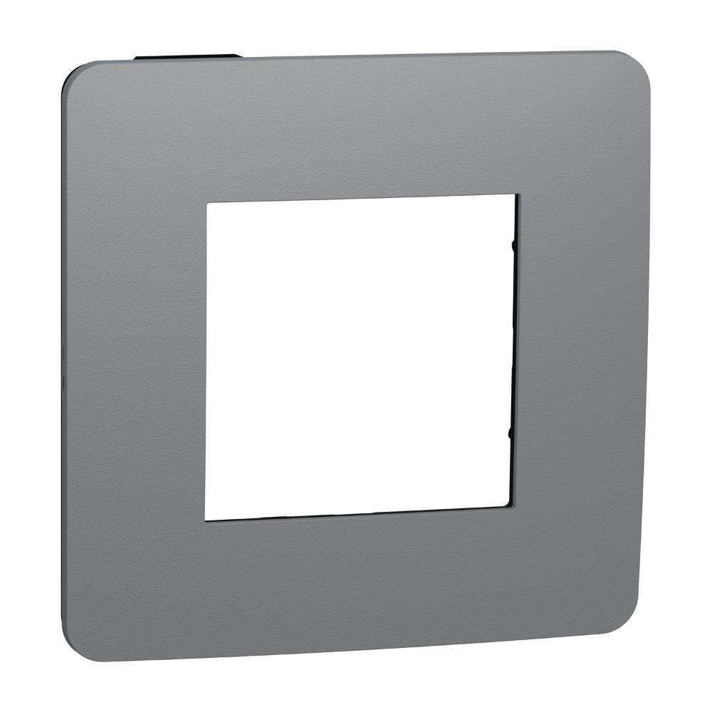 Рамка одноместная Schneider Electric Unica Studio Дымчато-серый/Антрацит (NU280222)