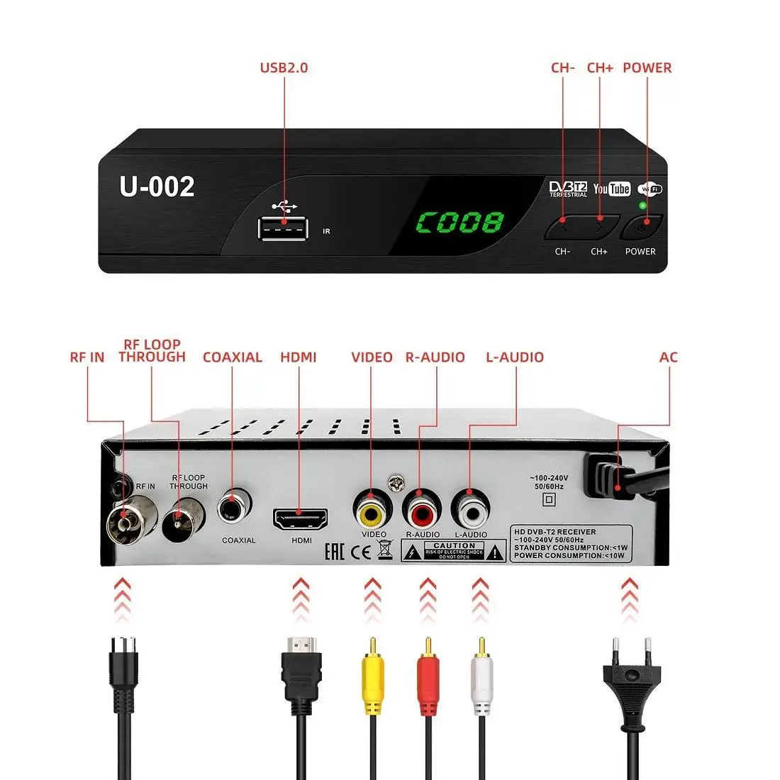 Приставка тюнер Smart TV BOX U-0002 T2 - фото 2