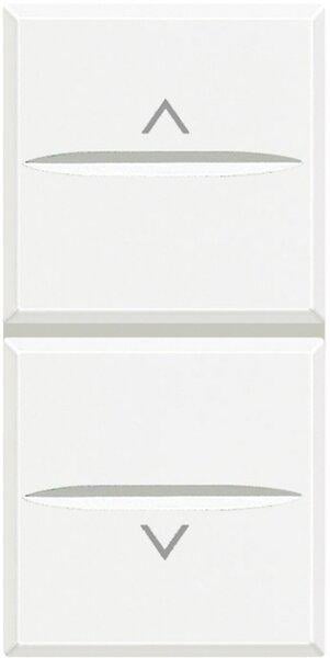 Кнопка выключателя Legrand Bticino Axolute 1Р NO+1Р NO 10А 250В двойная с блокировкой Белый